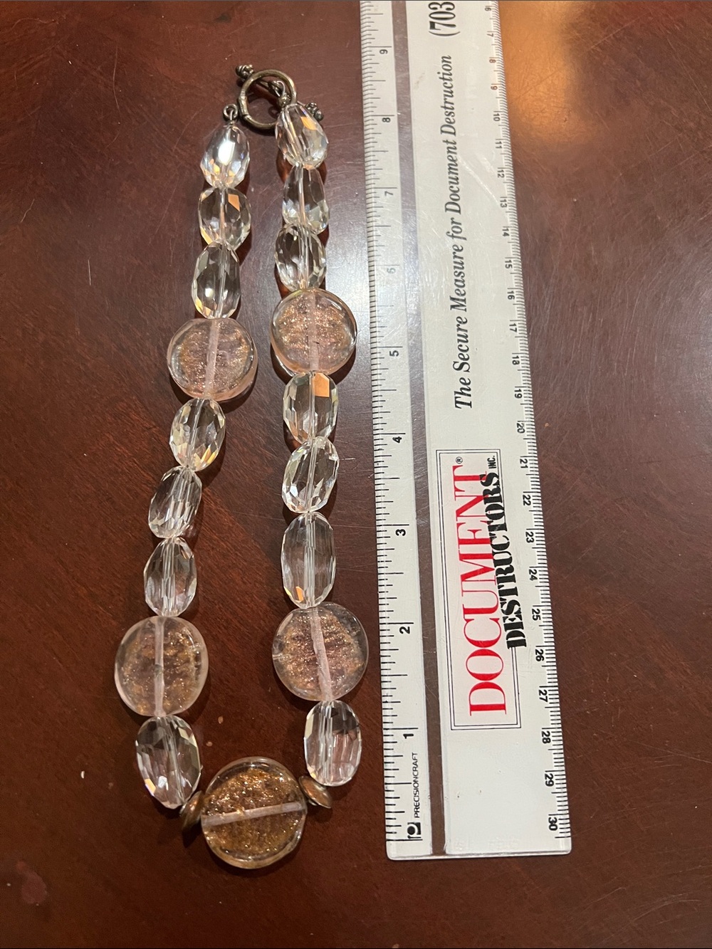 Faceted crystal necklace